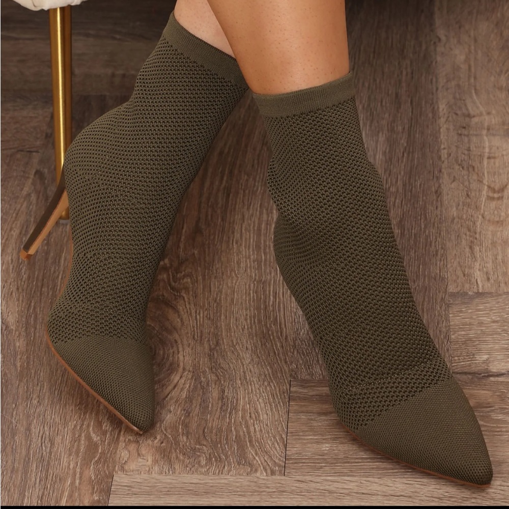 FASHION NOVA BOOTIES - JENNY KNIT BOOTIES (Boots/ Heels)